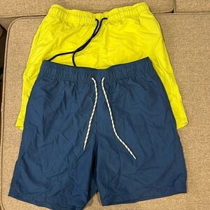 2 pair mens sizes small swim trunks